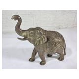 Engraved Brass Elephant Figurine