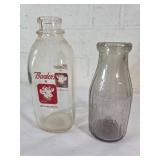 Two Bordenï¿½s Milk Bottles with Branding