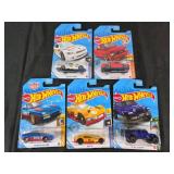 5 Hot Wheels Diecast Cars in Original Packaging