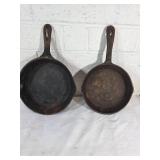 Two Wagner Ware Cast Iron Skillets