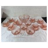 Pink Depression Glass Dishware