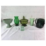 Green Glass Decorative Items