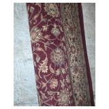 Rectangular Wool Area Rug with Floral Design