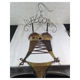 Recycled Tin Wall Art With Welcome Sign