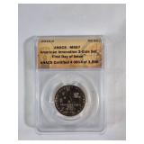 2019-D American Innovation $1 Coin, ANACS MS67