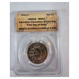 2020-P American Innovation $1 Coin, ANACS MS67