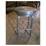 Metal Swivel-Top Stool with Four Legs
