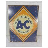 Allis-Chalmers Milwaukee Metal Sign