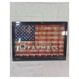 Farmall Tin Sign with American Flag Design