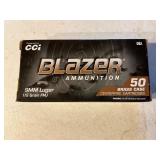 Blazer 9mm Luger 115 Grain FMJ Ammunition