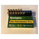 Remington .22-250 Rifle Cartridges, 13 Rounds