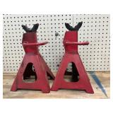 Red Steel Automotive Jack Stands
