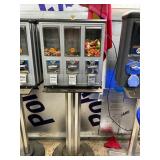 Triple Coin-Operated Candy Vending Machine