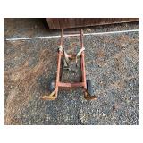 Rustic Metal Hand Truck with Rubber Wheels