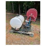 Portable Water Tank with Hose Reel and Gas Engine