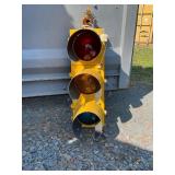 Yellow Three-Light Traffic Signal