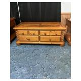 Wood Coffee Table with Storage Drawers