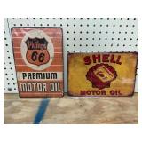 Vintage-Style Oil Advertising Signs