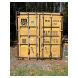 MSC 20-Foot Yellow Shipping Container