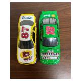 Two NASCAR Model Toy Cars: Texaco & Interstate