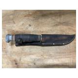 Fixed Blade Knife with Leather Sheath