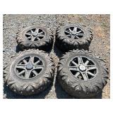 Four ATV Tires with Alloy Wheels