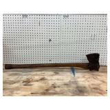 Wood-Handled Splitting Axe with Steel Head