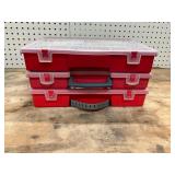 Stackable Plastic Organizer Boxes with Hardware