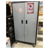 Metal Storage Cabinet on Casters