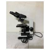 Binocular Compound Microscope with Illuminated Bas