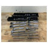 Mechanicï¿½s Socket Set with Ratchets and Extensions