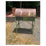 Metal Drum Charcoal Grill on Stand