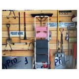 Cleaning and Yard Tools Wall Display