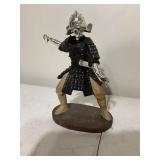 Samurai Figurine With Silver-Tone Armor