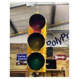 Yellow Traffic Signal with Three Lights