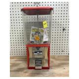 Red Countertop 25-Cent Coin-Operated Vending Machi