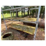 Metal Scaffold With Two Yellow Planks