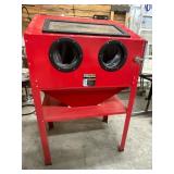 Red Powder-Coated Sandblasting Cabinet