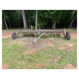 Vintage Farm Hay Rake with Metal Wheels