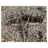 Rustic Steel Disc Harrow Farm Implement