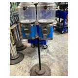 Beaver Double Gumball Machine on Stand