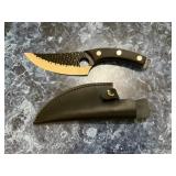 Fixed Blade Knife with Leather Sheath