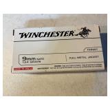 Winchester 9mm NATO 124 Grain Ammunition Box