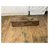 Wooden Toolbox with Hand Saws and Tools