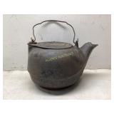 Rustic Metal Kettle with Wire Handle