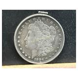 1884 Morgan Silver Dollar Pendant Coin