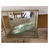 Glass Display Case with Mirrored Back