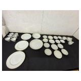 30-Piece Fine China Dinnerwareï¿½ with Silver Trim