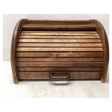 Wooden Roll-Top Bread Box
