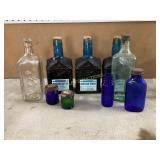 Glass Bottles with Corks and Lids